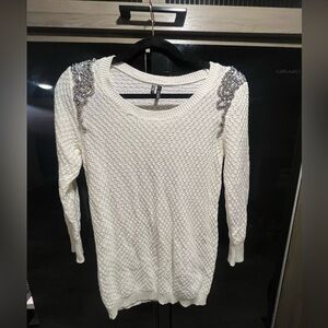 Maurices holiday / new years Cream Knit Sweater